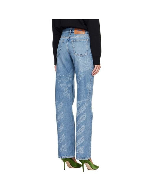 Off-White c/o Virgil Abloh Blue Paisley Susy Jeans