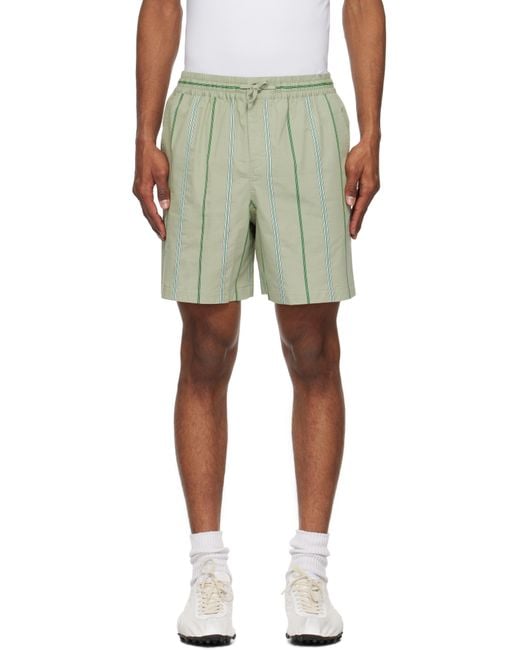 Maison Kitsuné Green Elasticated Shorts for men