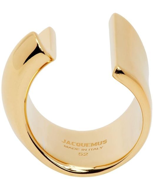 Jacquemus Metallic Gold Le Chouchou 'la Bague J' Ring