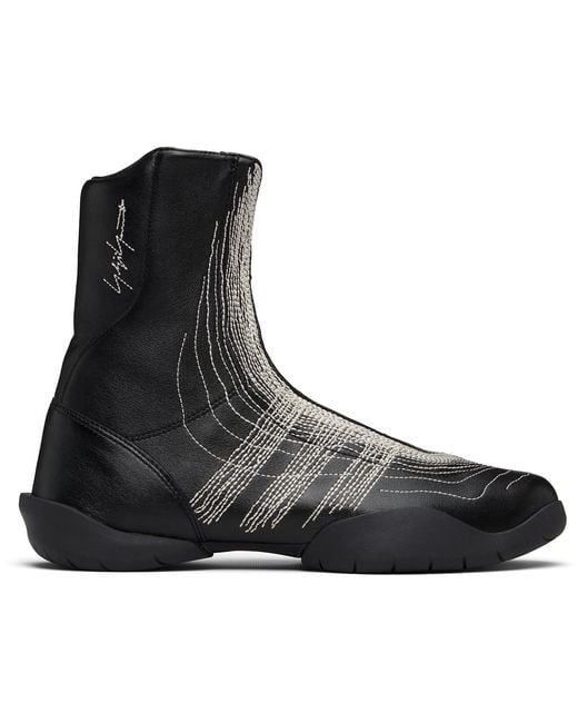 Y-3 Black Regu Hi Sneakers for men