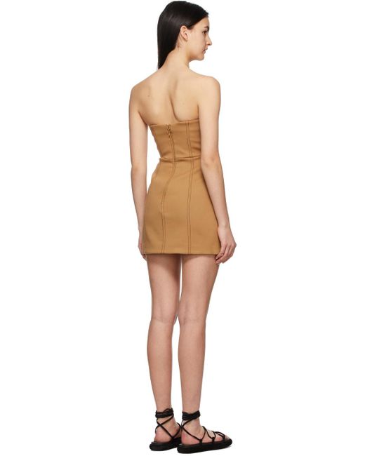 tan mini dress