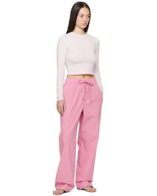 Tekla Pink Drawstring Pyjama Pants