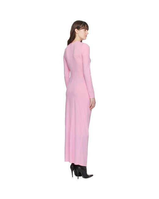 Magda Butrym Pink Ruched Maxi Dress
