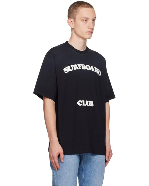 Stockholm Surfboard Club Black Stockholm (surfboard) Club Printed T-shirt for men