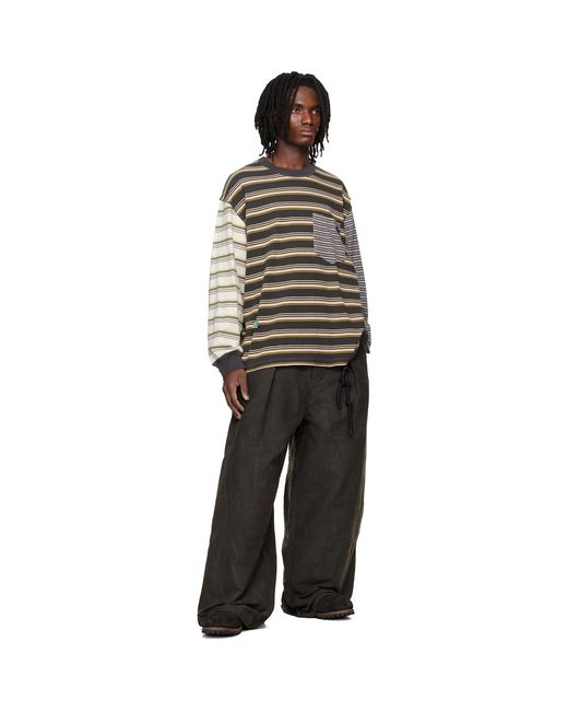 Song For The Mute Black Oversized Crew Neck Pullover T-Shirt for men