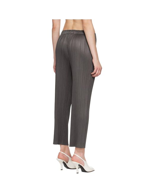 Pleats Please Issey Miyake Gray Monthly Colors June Trousers