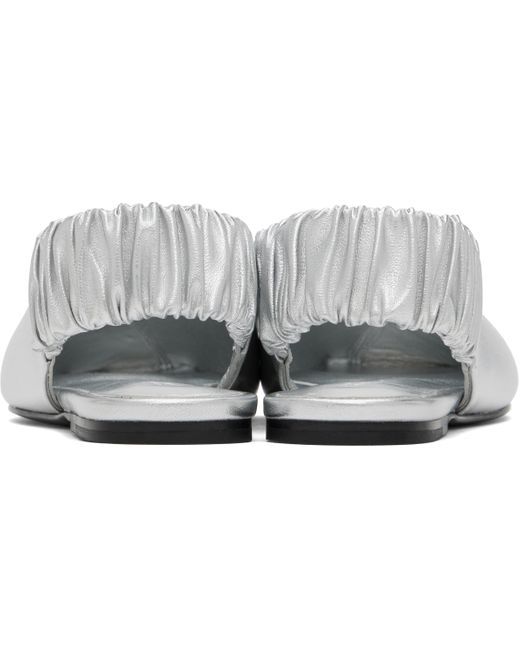 Ballerines Argentées À Bride Arrière Et À Bout De Style Enveloppe St. Agni en coloris Black