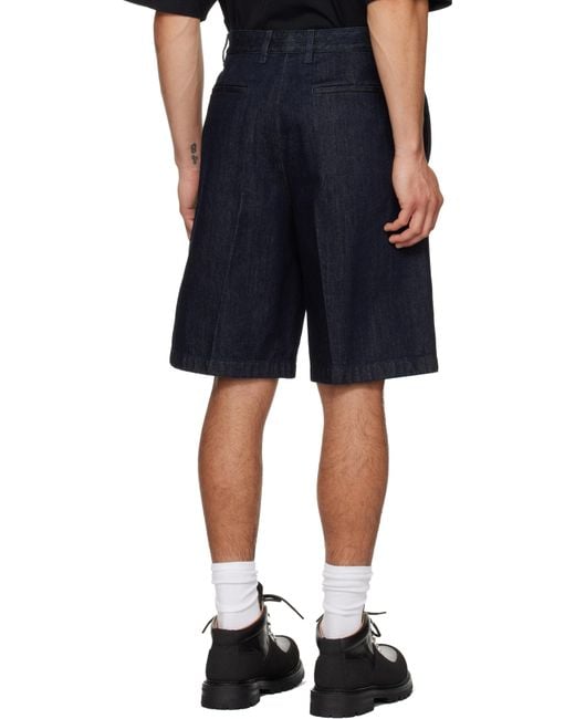 Jil Sander Blue Lightweight Denim Shorts for men
