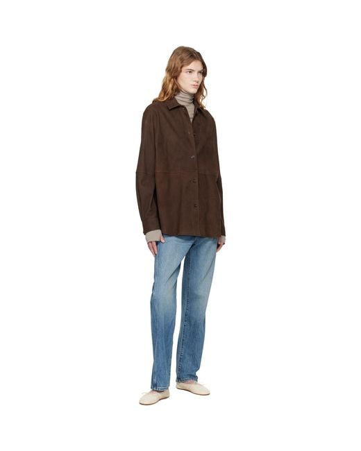 Totême Brown Soft Suede Jacket