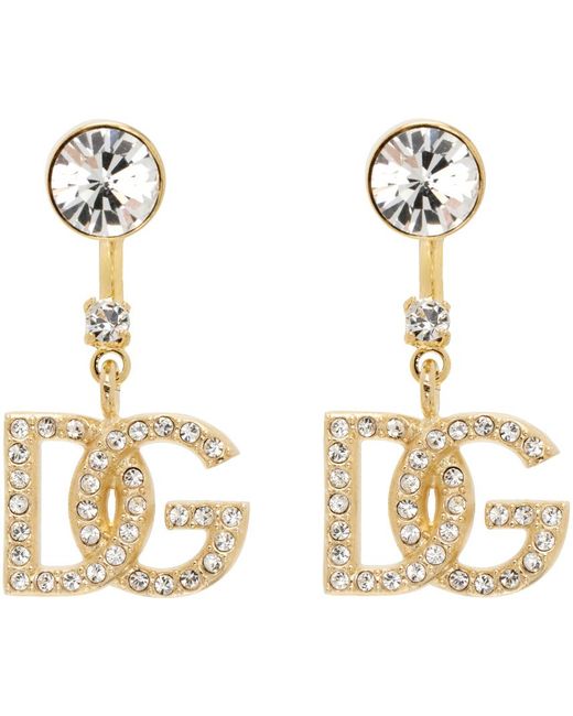 Dolce & Gabbana Metallic Dolce&gabbana Gold Logo Earrings