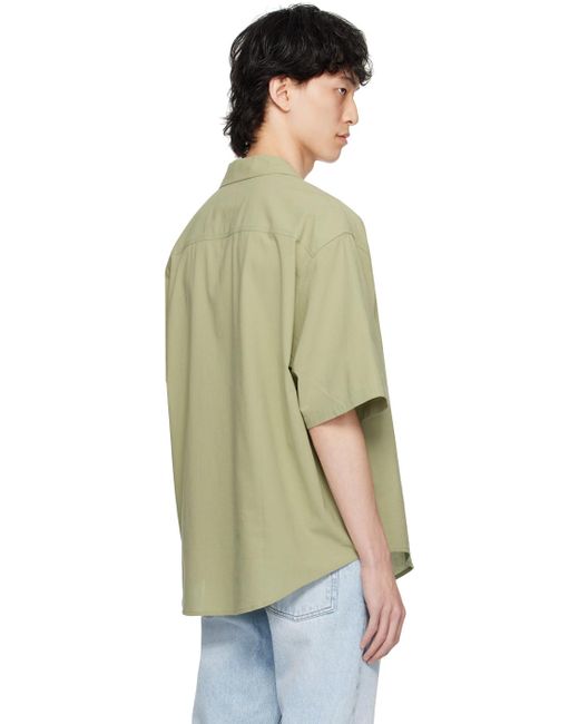 Chemise verte à logo ami de cœur AMI pour homme en coloris Green