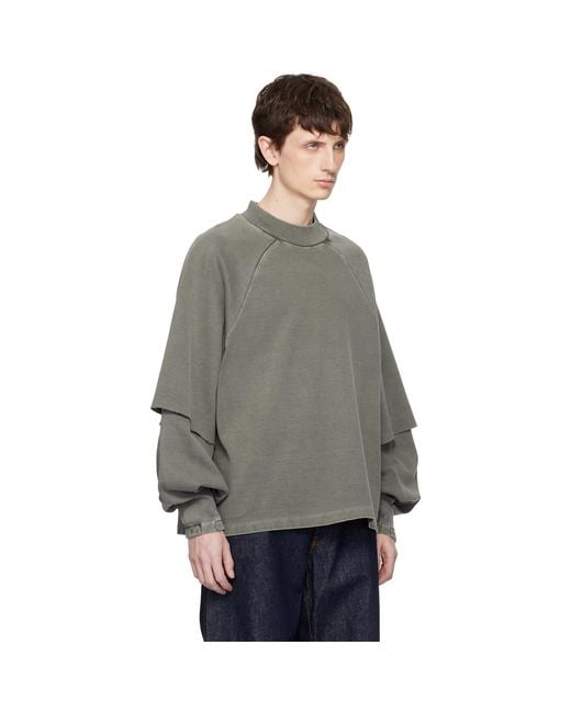 Seventh Gray Raglan Layered Longsleeve T-Shirt for men