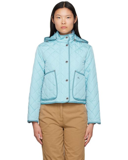 Burberry Blue Diamond Quilted Jacket