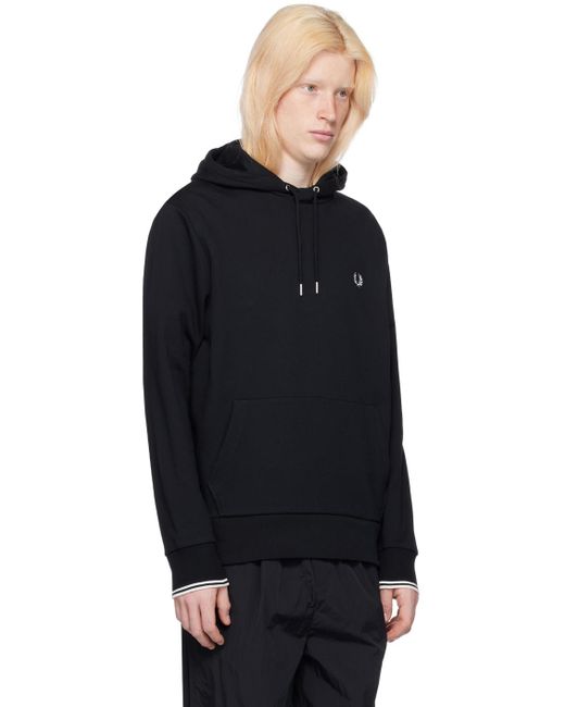 Fred Perry Black Tipped Hoodie for men