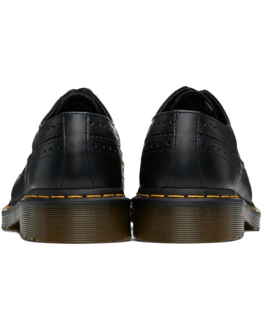 Dr. Martens Black 3989 Stitch Smooth Leather Brogues for men