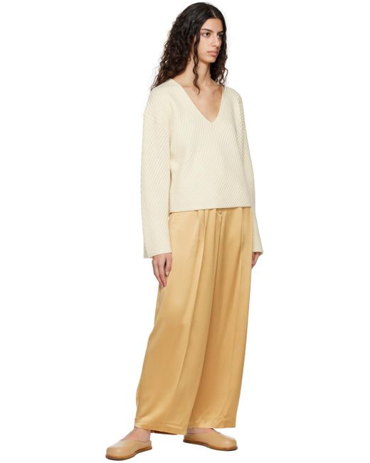 By Malene Birger Natural Fallapella Trousers