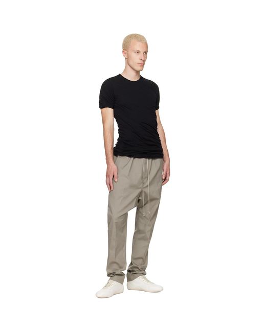 Rick Owens Black Tower Double S/S T-Shirt for men
