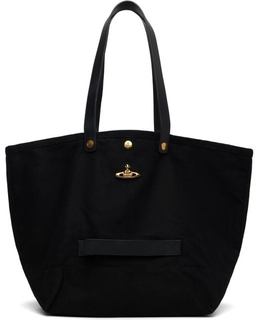 Vivienne Westwood Black Utility Shopper Tote for men