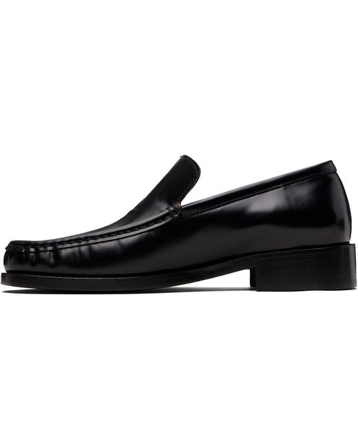 Acne Black Leather Loafers for men