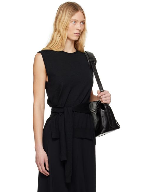 Lemaire ブラック トロンプルイユ ノースリーブ トップス Black