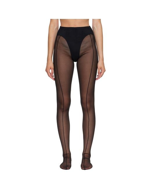 Mugler Black Re/Edit Pantyhose Tights