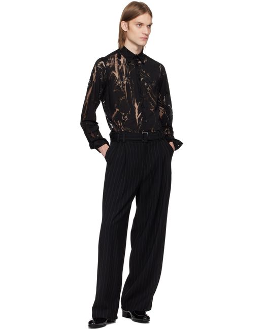 Chemise Noire À Motif Graphique Et À Coupe Classique Louis-Gabriel Nouchi pour homme en coloris Black
