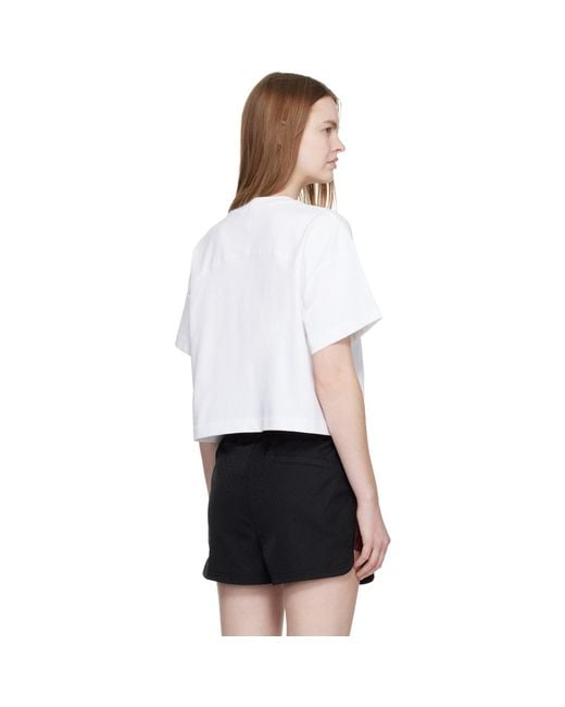 Casablanca Black Butterfly Boxy Cropped T-Shirt