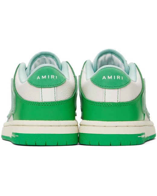 Baskets vert et blanc cassé à appliqués skel top Amiri en coloris Green