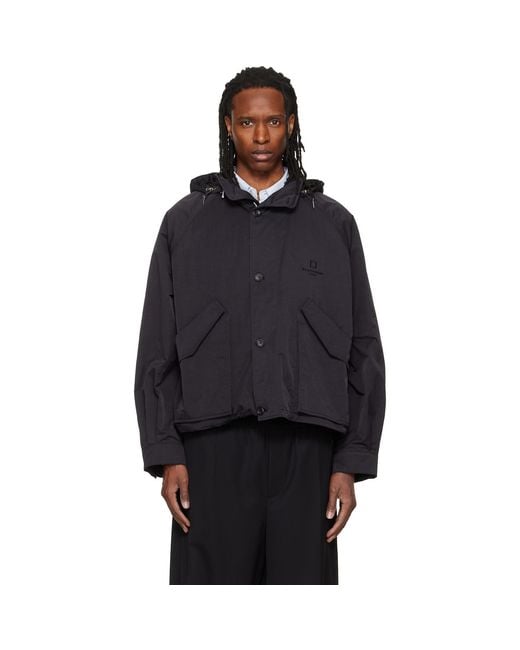 Wooyoungmi Blue Raglan Parachute Jacket for men