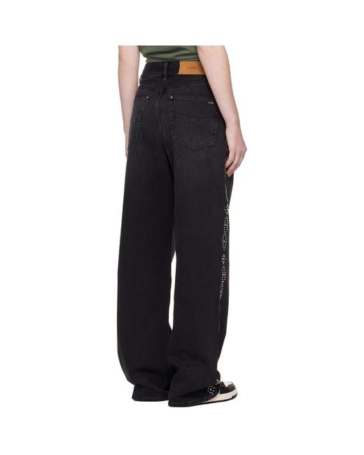 Amiri Black Stud baggy Jeans