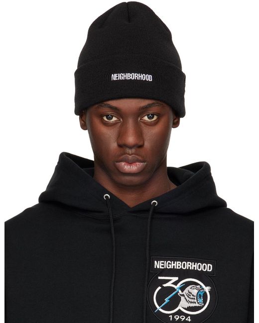 Bonnet noir à logo brodé Neighborhood pour homme en coloris Black