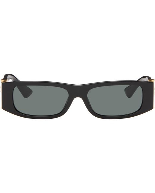 Versace Gray Medusa Glam Rectangular Sunglasses for men