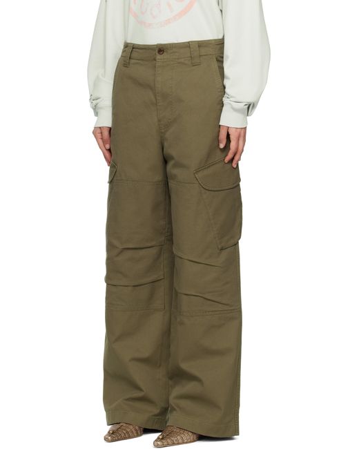 Acne グリーン Dry Cotton Twill カーゴパンツ Green
