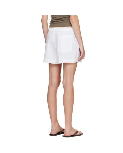 Matteau White Relaxed Shorts