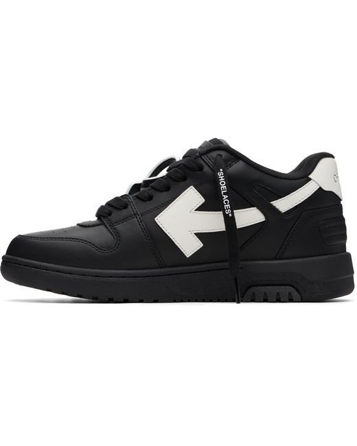 Off-White c/o Virgil Abloh Black 'Out Of Office' Leather Sneakers for men