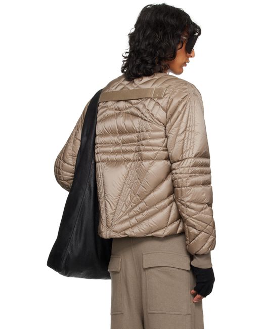 メンズ Rick Owens Moncler + グレー Megapenta Flight ボンバージャケット Brown