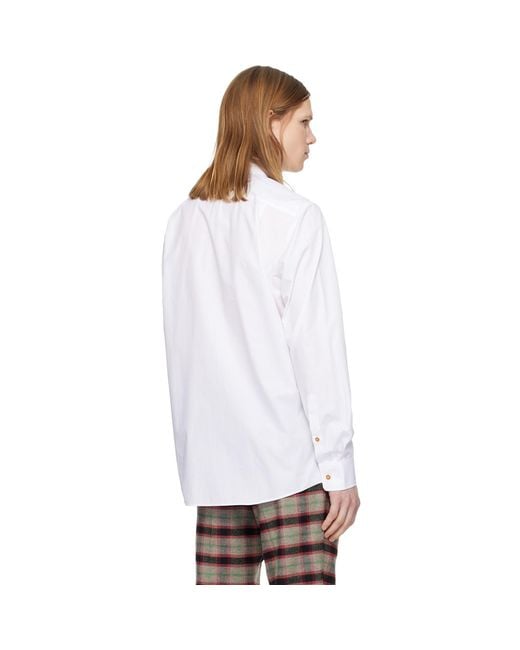 Vivienne Westwood White Two Button Krall Shirt for men