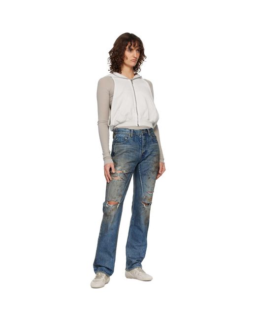 Rick Owens Blue Temple Kurdt Jeans