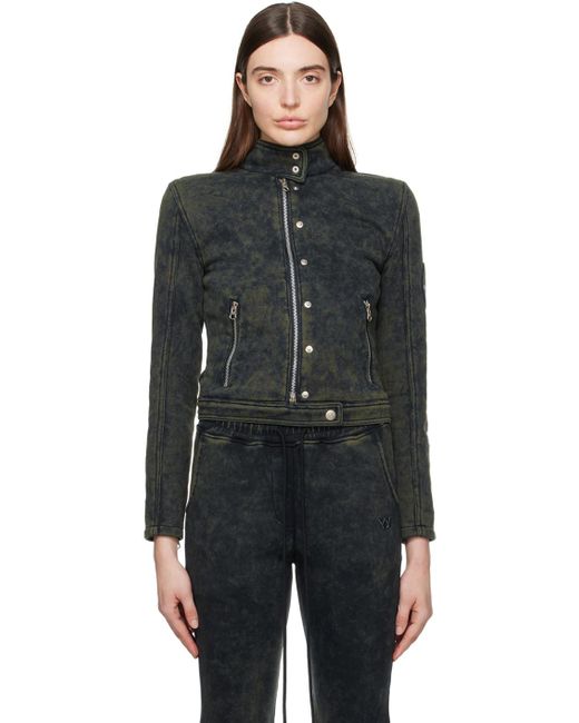 OPEN YY Black Faded Biker Jacket