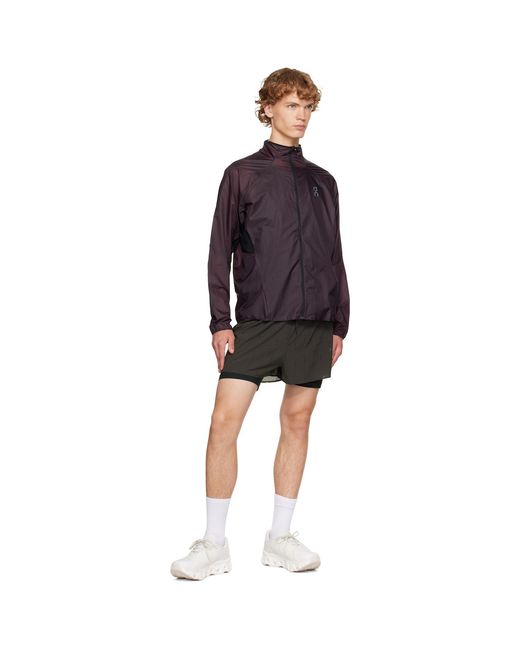On Shoes Purple Zero Running Jacket for men