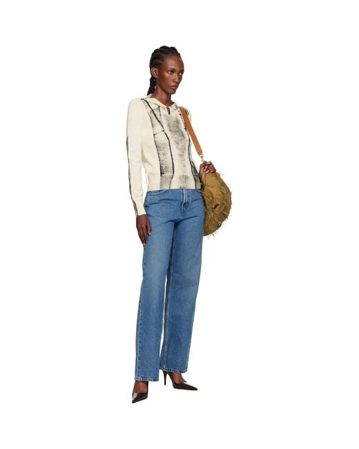 MM6 by Maison Margiela Blue Wide-Leg Jeans