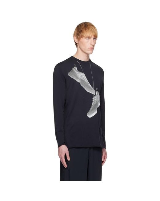 MM6 by Maison Margiela Black Salomon Edition Sneaker Print T-Shirt for men
