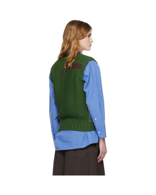 YMC Green Heidi Sweater Vest