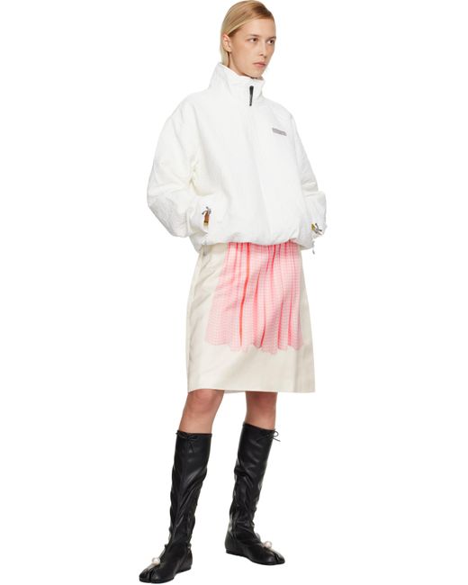 Sandy Liang White Ascher Pullover Jacket