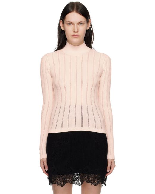 See By Chloé Black Pink High-neck Blouse