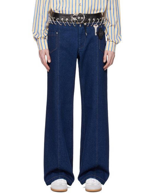 Chopova Lowena Blue Ssense Exclusive Bump Jeans for men