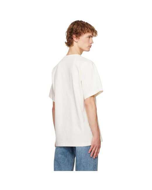 Helmut Lang White Off- Logo T-Shirt for men