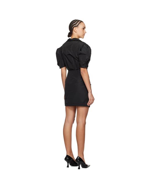 MSGM Black Balloon Minidress