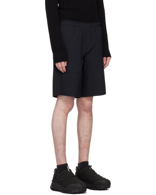 Moncler Black Perforated Shorts for men