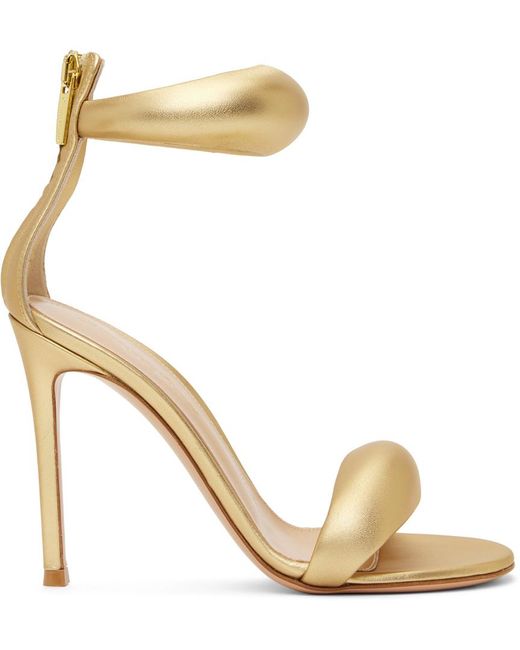 Gianvito Rossi Metallic Gold Bijoux Heeled Sandals
